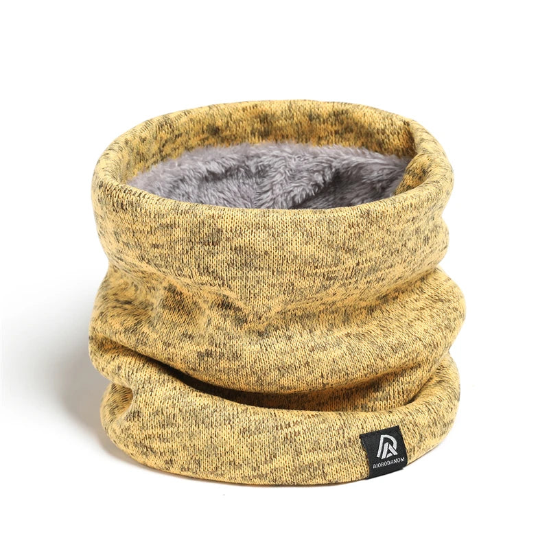 Ruicestai Winter Snood: Knitted Wool Fur Scarf Ring