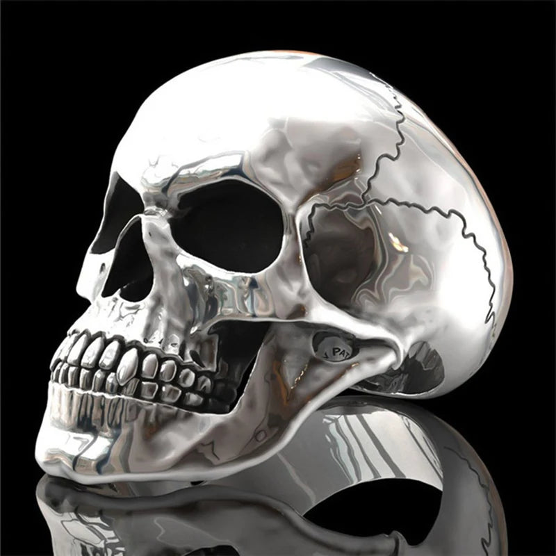 Biker Rings - Ghost Head Skull Rings for Men