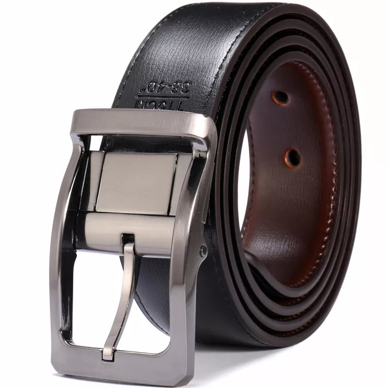 Beltox Fine Men's Reversible Leather Belt in Sizes Medium to 6XL