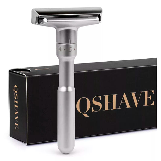 QShave Adjustable Safety Razor - Precision Grooming for Every Preference