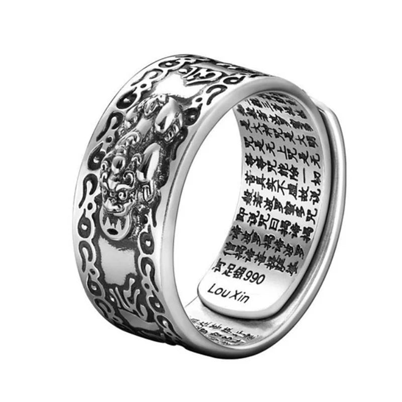 Buddhist Jewelry - Exquisite Pixiu Feng Shui Amulet Ring