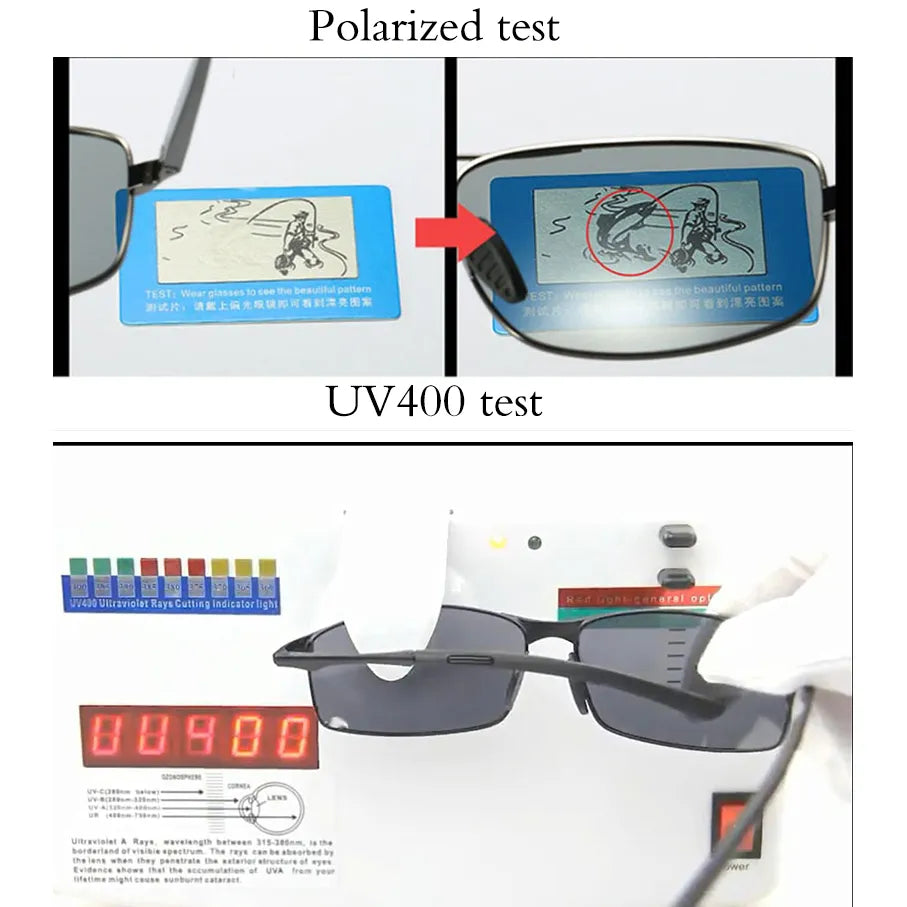 Aoron Polarized Sunglasses - Stylish Metal Frame Goggles with UV400 Protection