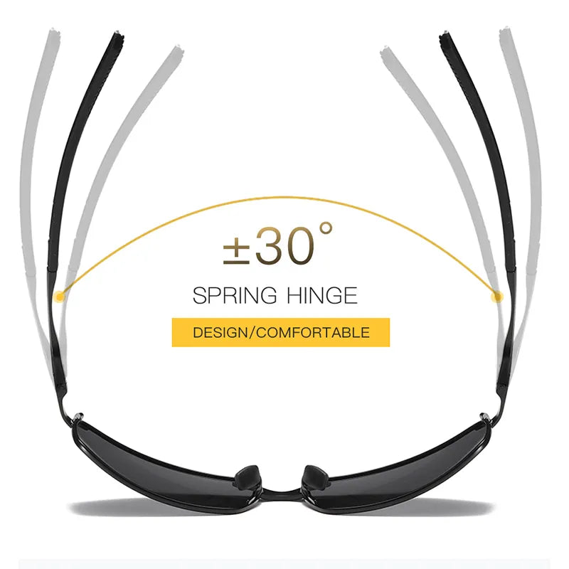 Aoron Polarized Sunglasses - Stylish Metal Frame Goggles with UV400 Protection