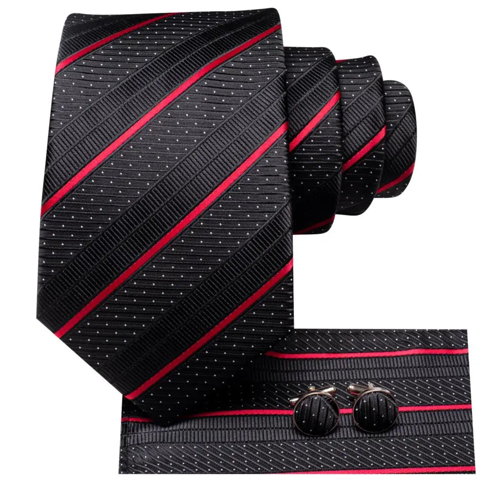 Hi-Tie Italian Designer Striped Silk Tie