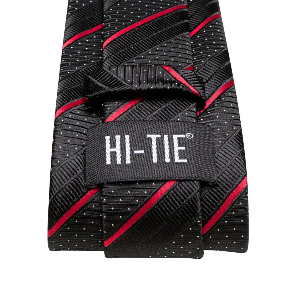 Hi-Tie Italian Designer Striped Silk Tie