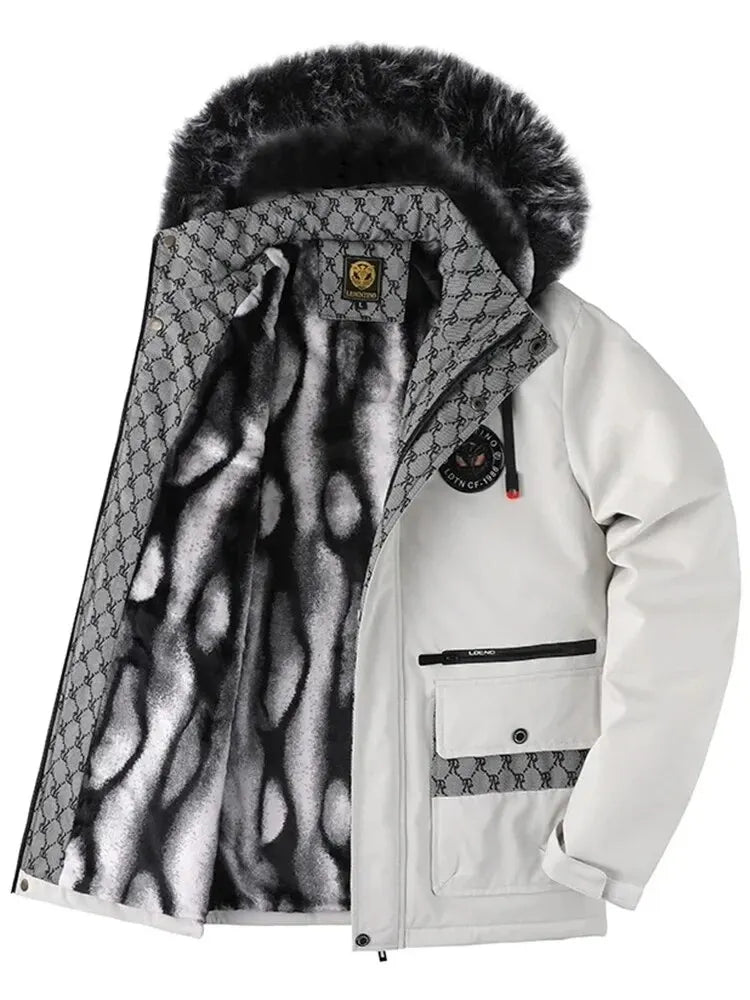 Embrace Winter in Style: Versatile Padded Jacket for Men (Black or White)