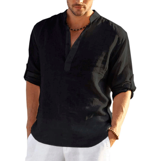 Men's Linen Long Sleeve Shirt Loosefit